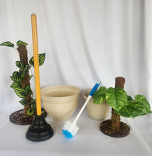 Load image into Gallery viewer, Hide bathroom plunger and toilet scrub brush inside planter containers
