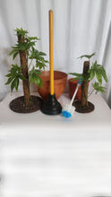 Load image into Gallery viewer, Fun bathroom decoration for toilet plunger and scrub brush container cover looks like potted plants
