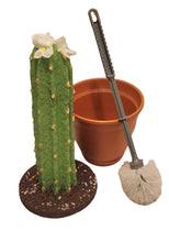 Load image into Gallery viewer, decorative Cactus cover for toilet bowl scrub brush fun decor Potty Plants
