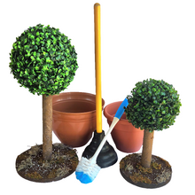 Load image into Gallery viewer, Topiary Trees interior design decor disguise hide cover bathroom toilet plunger scrub brush bowl cleaner Potty Plants
