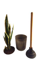 Load image into Gallery viewer, Potty Plants Toilet Snake Plant Plunger Decorative Cover Hides Bathroom Cleaning Tools
